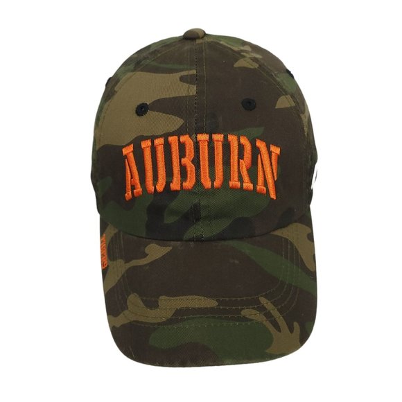 Russell Auburn Tigers Camouflage Cap Hat Adjustable Tuck Strap Green Brown - Picture 1 of 8